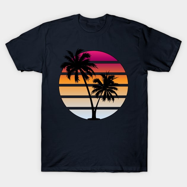 Retrowave Orange sunset T-Shirt by Brobocop